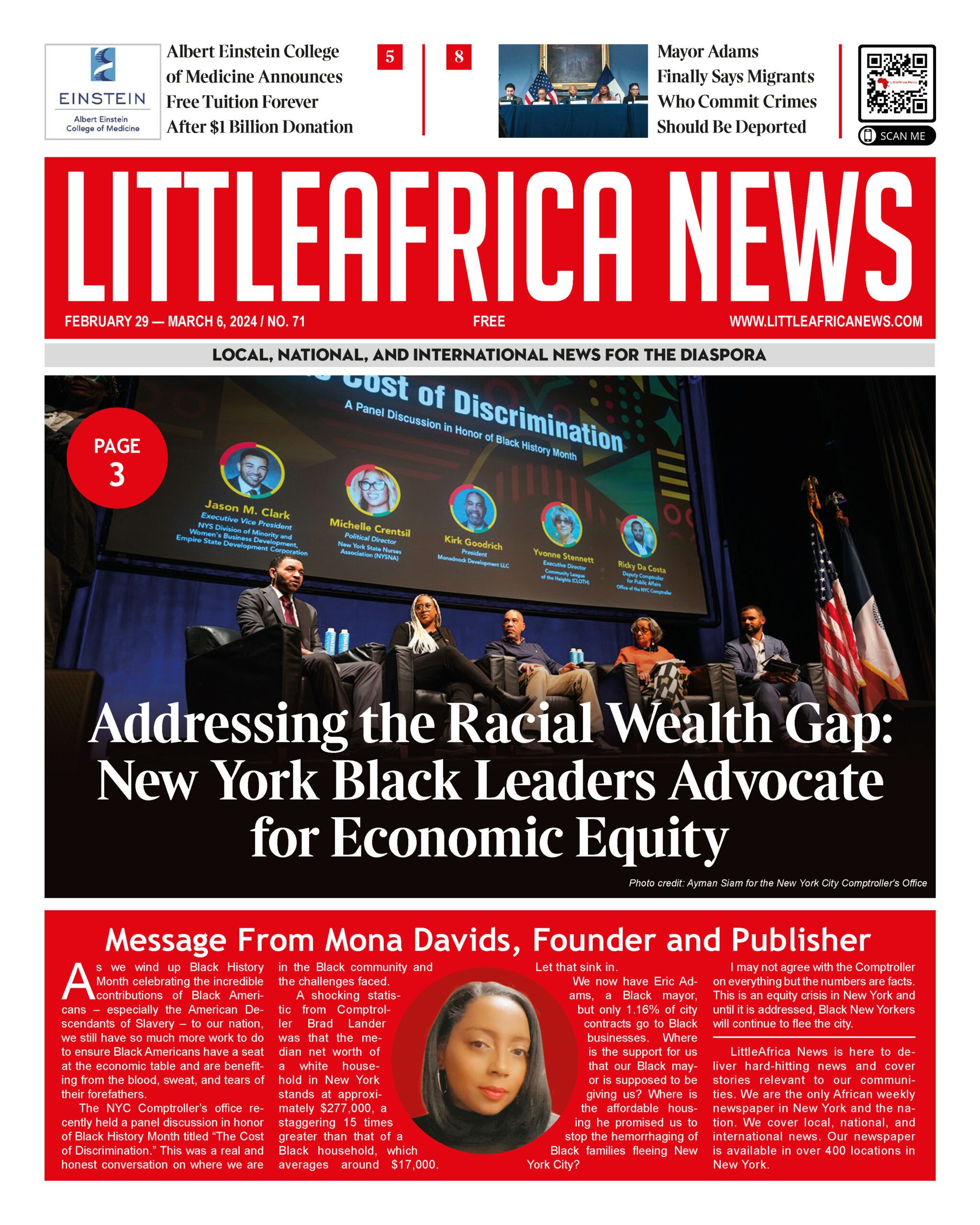 LittleAfrica News Newspaper Front Page February20-March6