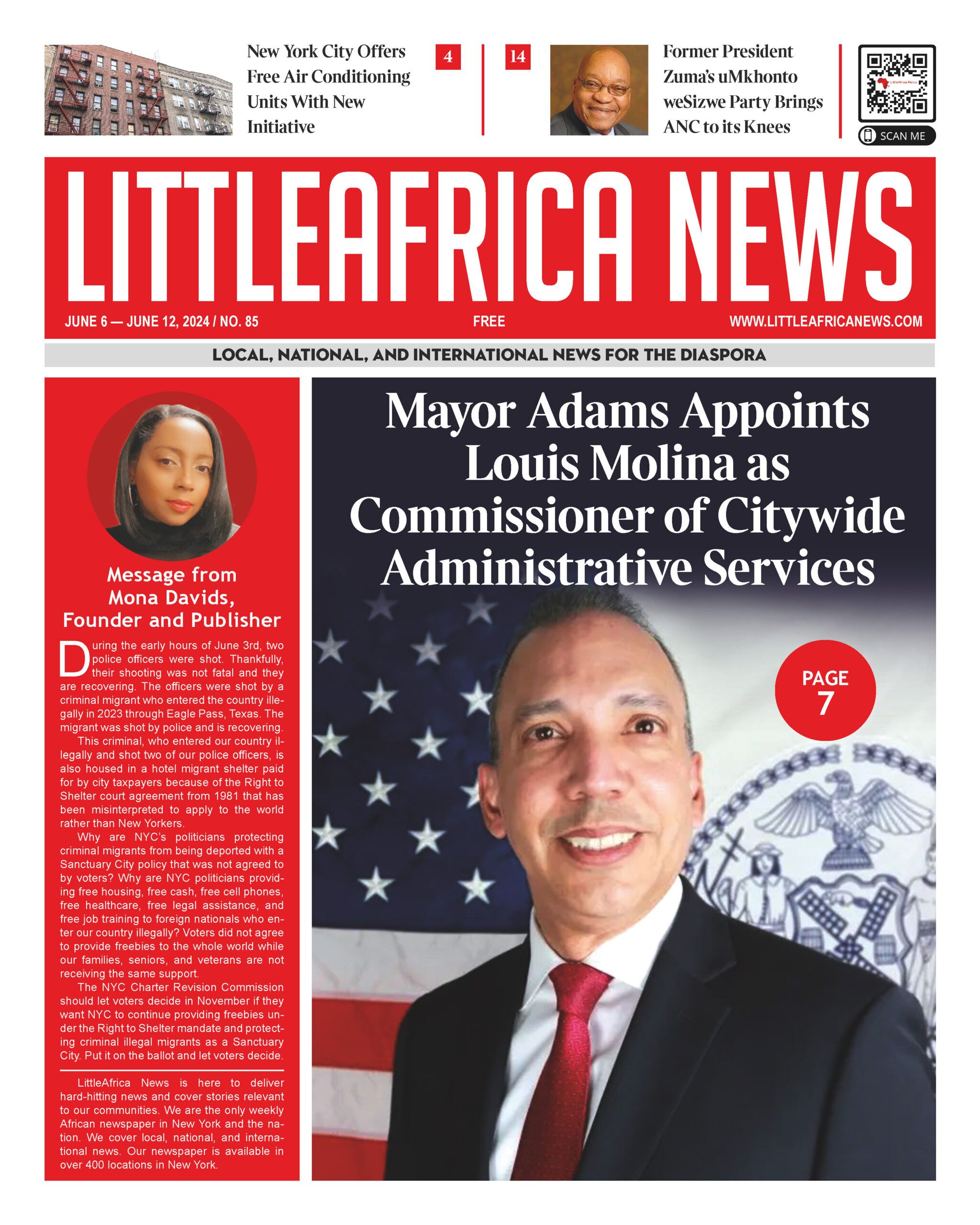 LittleAfrica News Newspape Front Page: June 6—June 12, 2024